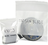 White Block Zip Bags