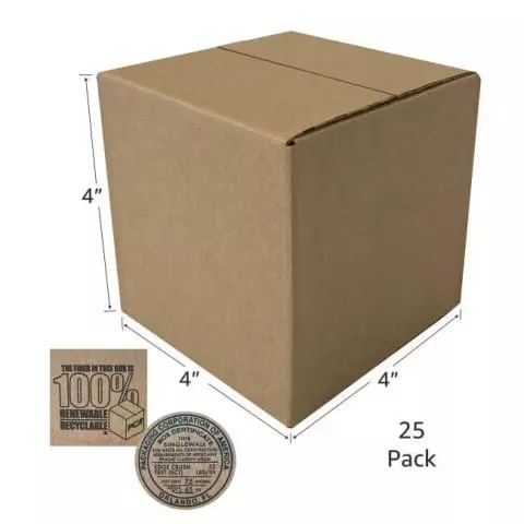 400 New 4x4x4 Inch Shipping Boxes – Corrugated Cardboard Mailers For Packing & Storage 2 thumbnail image