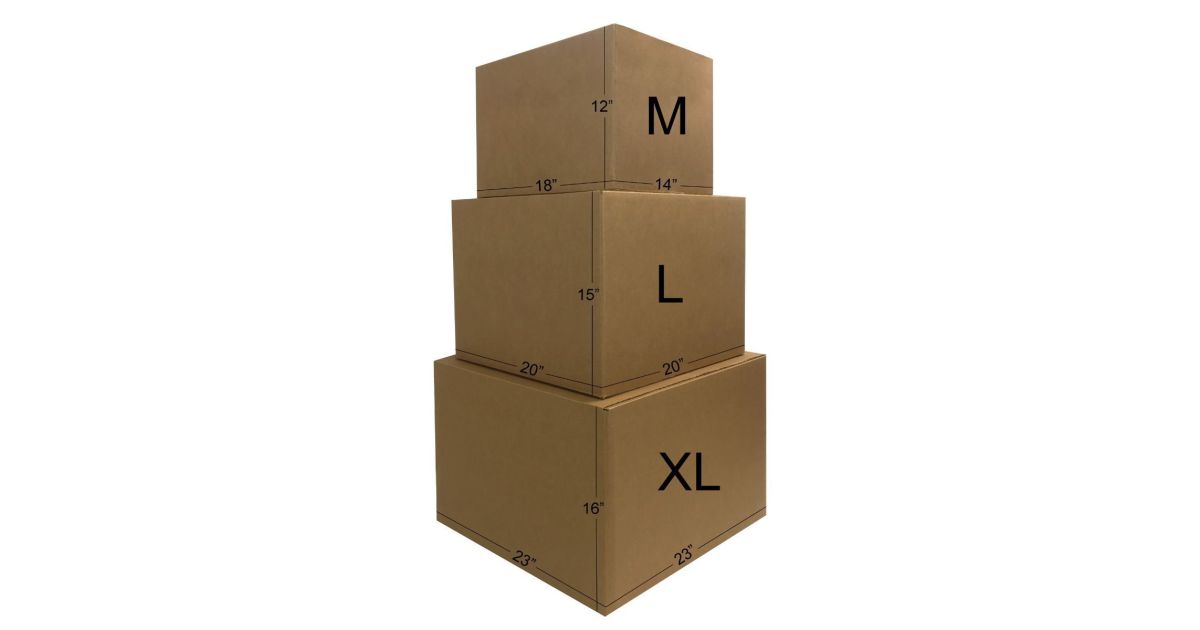 Sizes of Shipping boxes