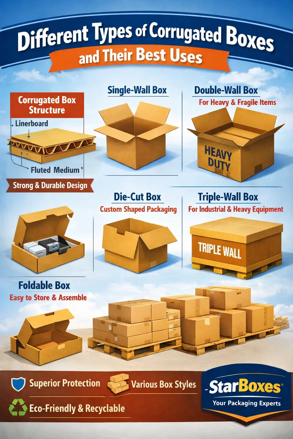 Different Types of Corrugated Boxes and Their Best Uses