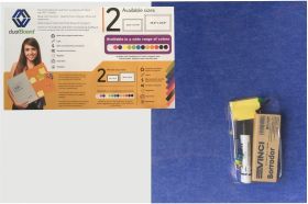 Large DualBoard Indigo Blue Magnetic Dry Erase and Bulletin Board; 1 Eraser, 1 Black Marker, 1 Self Adhesive note block, 3 Magnets, 10 Push Pins, Mini Installation kit