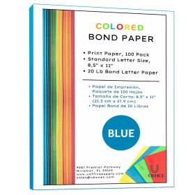 Blue bond paper sheets pack of 100 |Starboxes

