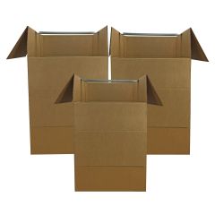Set of wardrobe boxes with metal bars to move clothes from closet to boxes | StarBoxes