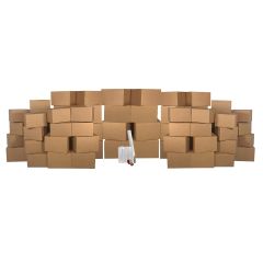 UOFFICE  Basic Moving Boxes Kit #5 contains 58 boxes and Supplies.

