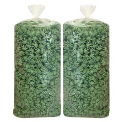 UOFFICE Green Leaf-Shaped Packing Peanuts 3 Cu Ft. 2-Pack
