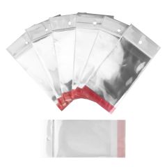1000 Resealable Cellophane Bags 4.7" x 9.8", 1.2 Mil with Header