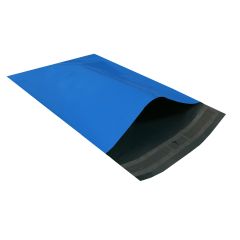 Blue-colored poly mailers are the perfect way to ship and deliver small items. 