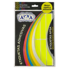Rectangular Adhesive Labels, 20mm x 100mm, Yellow