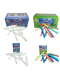 White and Multicolored Chalk