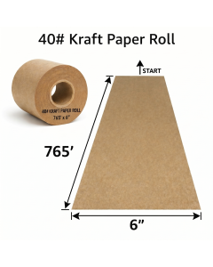 40 lb. Kraft Paper Roll - 6" x 765'