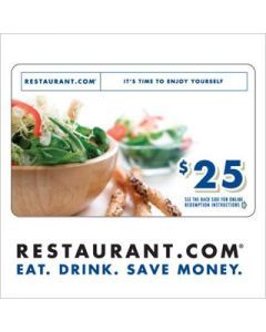 $25 Restaurant.com Gift Card