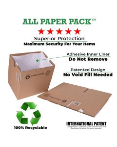 All Paper Pack 12”x 9” x 7” Shipping Boxes- 25 Pack