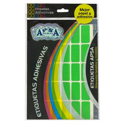 Rectangular Adhesive Labels, 19mm x 40mm, Green