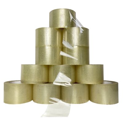 Clear Acrylic Carton Sealing Tape 1.9 mil thick, 12 Rolls / Pack, 3