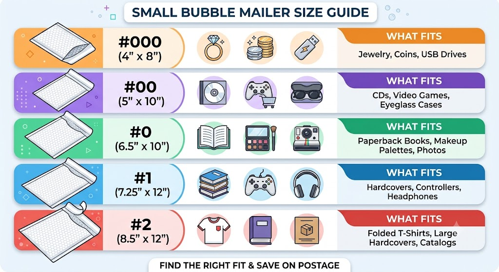 mailer size guide